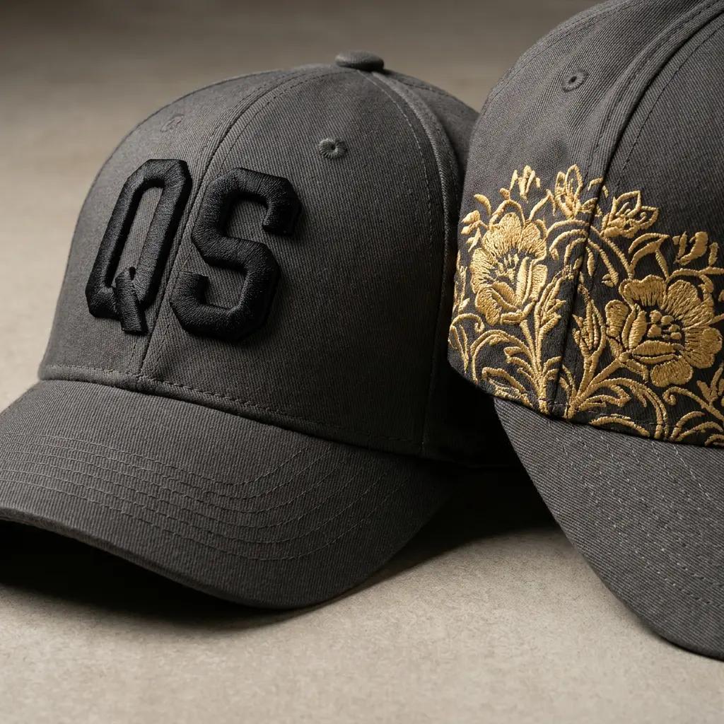 Fabricant de casquettes brodées personnalisées | Broderie 3D en relief et plate OEM ODM QSHeadwear