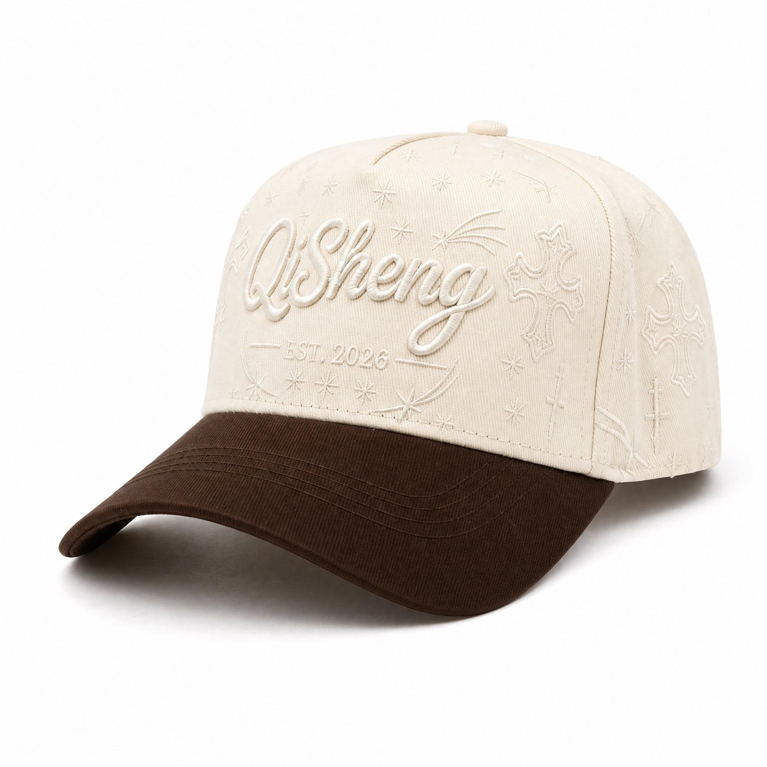 Custom 5-Panel Cap Manufacturing: Two-Tone Strapback Lifestyle Headwear