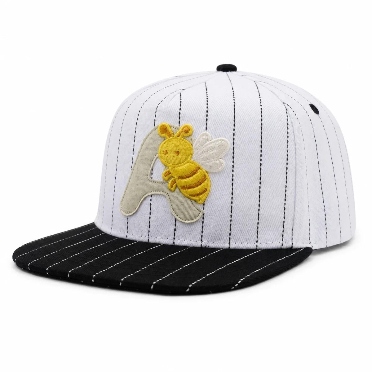 Custom Striped Snapback Cap Wholesale: Cut-and-Sew Structured Headwear Manufacturing